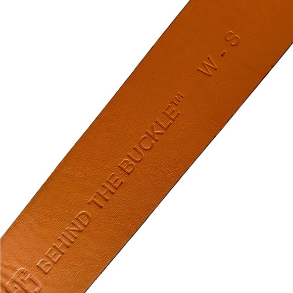 Behind the Buckle Brown Leather Unisex Adjustable Cowgirl Cowboy Western Belt - Picture 5 of 7